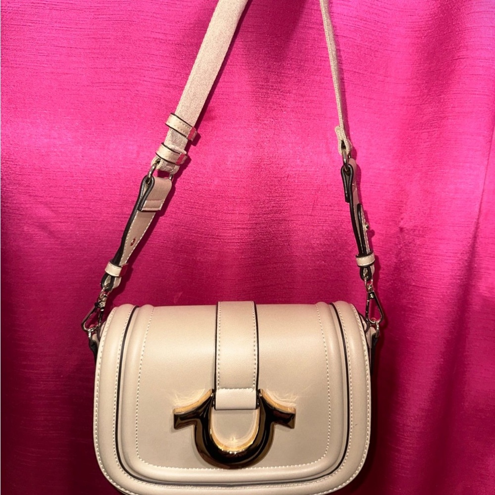 True Religion Cream Crossbody Bag